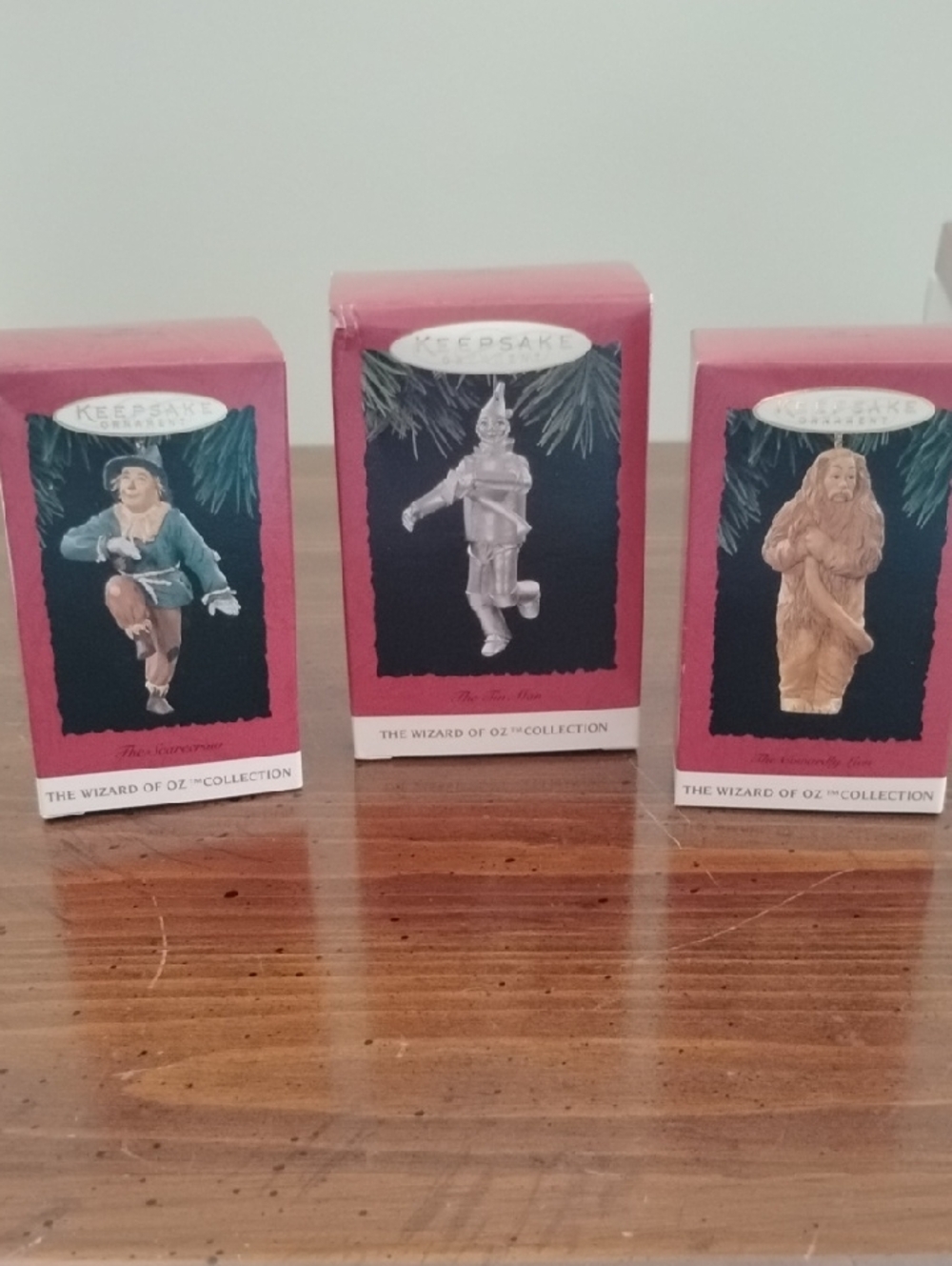 KEEPSAKE Wizard of Oz Ornament Trio in Original Boxes For Hallmark